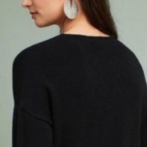 Anthropologie Black Wrap Sweater size XS - Picture 8 of 8